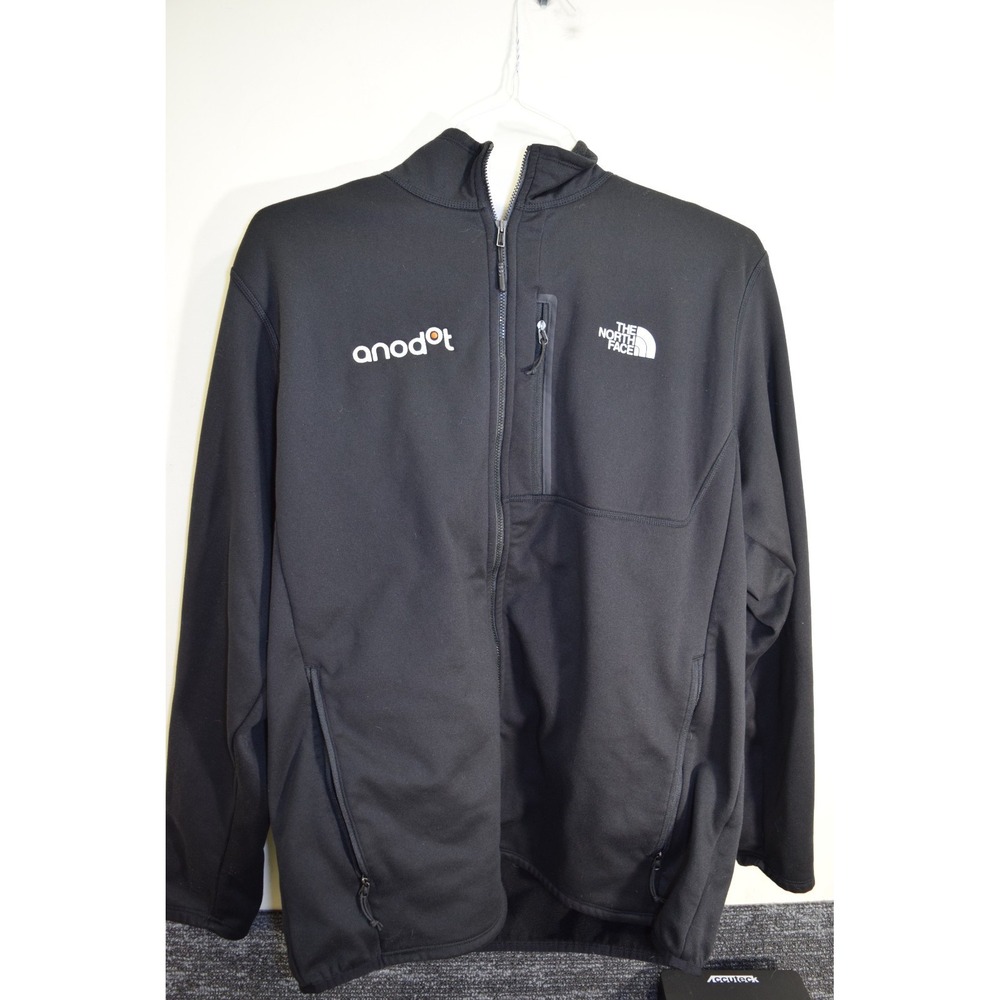 North Face ANODOT Mens XL Black Softshell Skyline Full-Zip Fleece Jacket